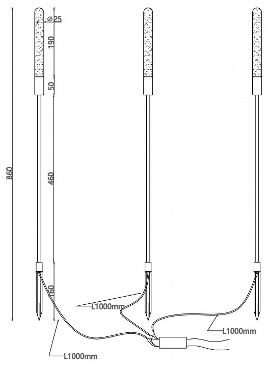 Наземный низкий светильник favourite reedy 4048-3t