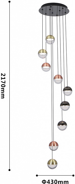 Подвесная люстра favourite luna 4371-9p
