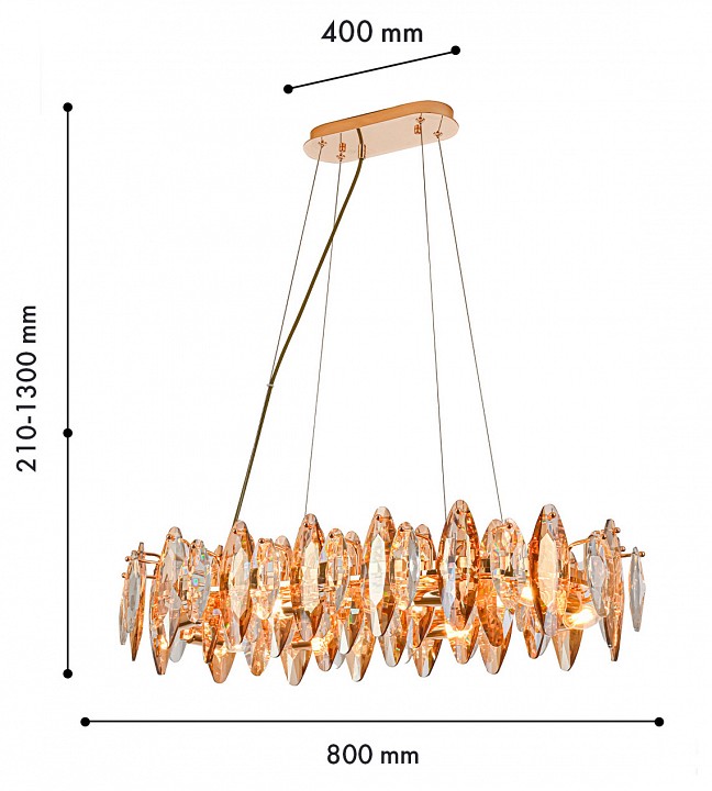 Подвесная люстра favourite glans 4719-8pc