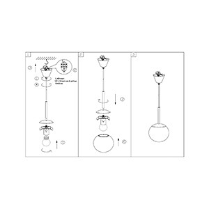 Подвесной светильник globo balla 1583