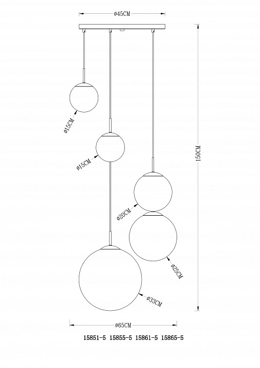 Подвесной светильник globo varus 15855-5