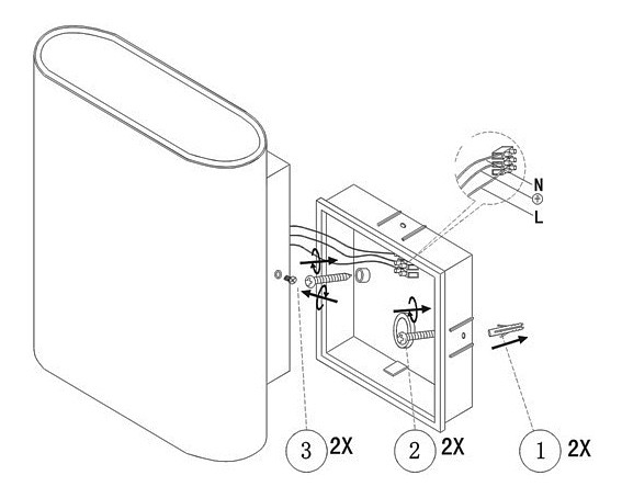 Накладной светильник globo agam 3419