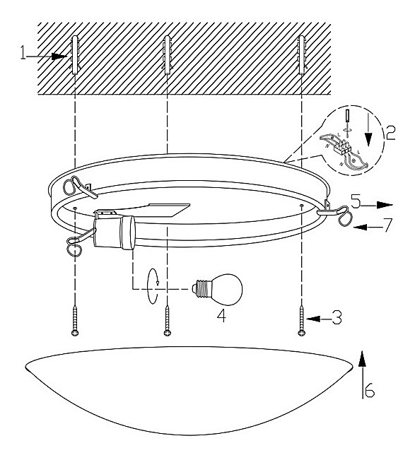 Накладной светильник globo alivia 40414-1