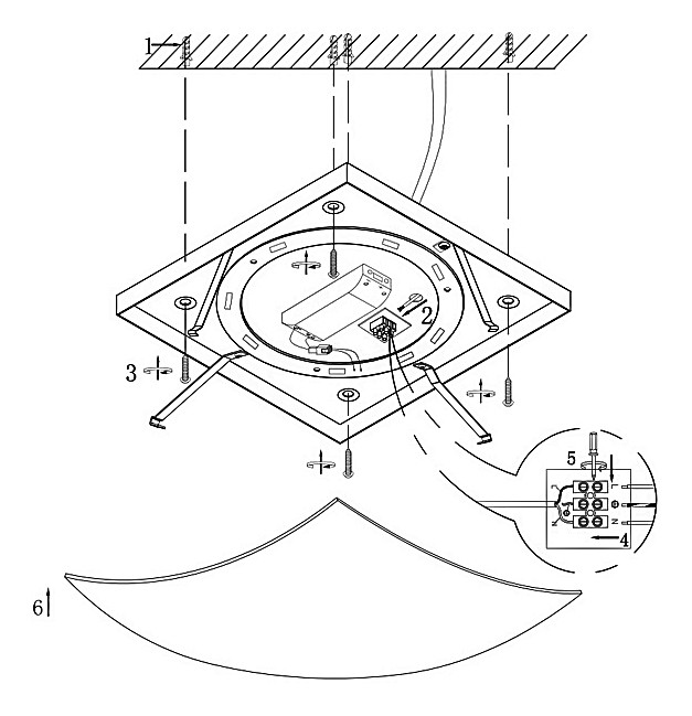 Накладной светильник globo noir 40484