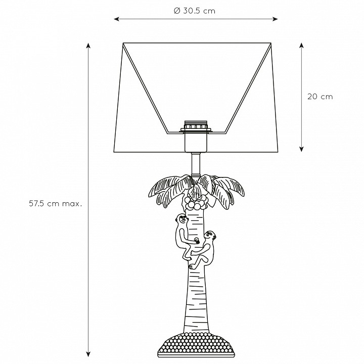 Настольная лампа декоративная lucide extravaganza coconut 10505/81/02