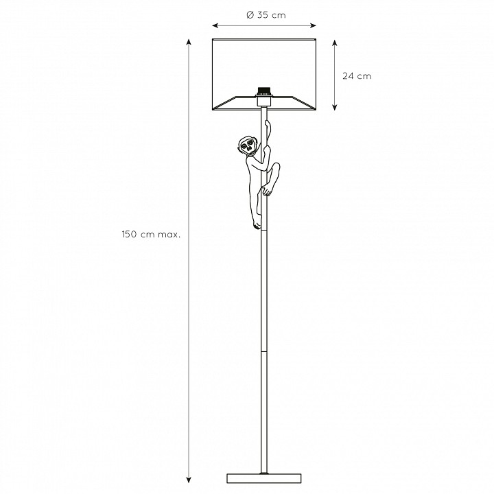 Торшер lucide extravaganza chimp 10702/81/30