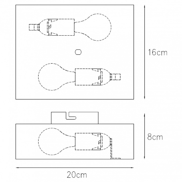 Накладной светильник lucide ovalis 12222/02/30
