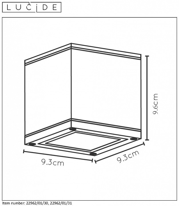 Накладной светильник lucide aven 22963/01/31