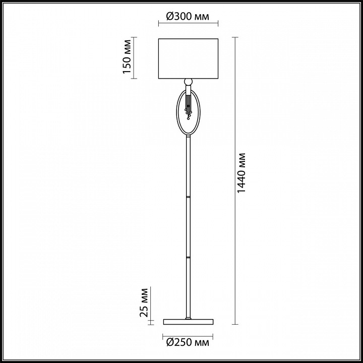 Торшер lumion santiago 4516/1f