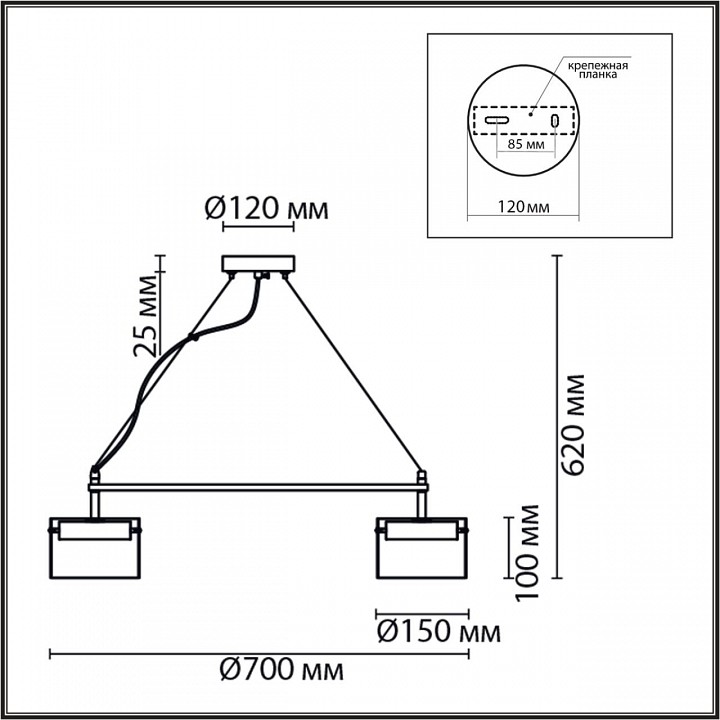 Подвесная люстра lumion natalina 8232/6