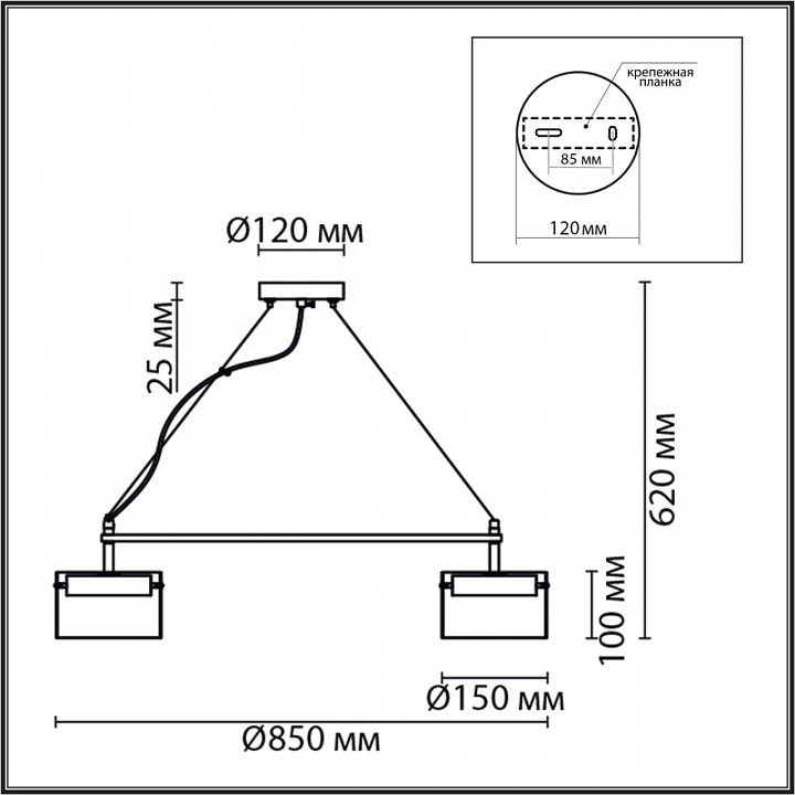 Подвесная люстра lumion comfi 8232/8y