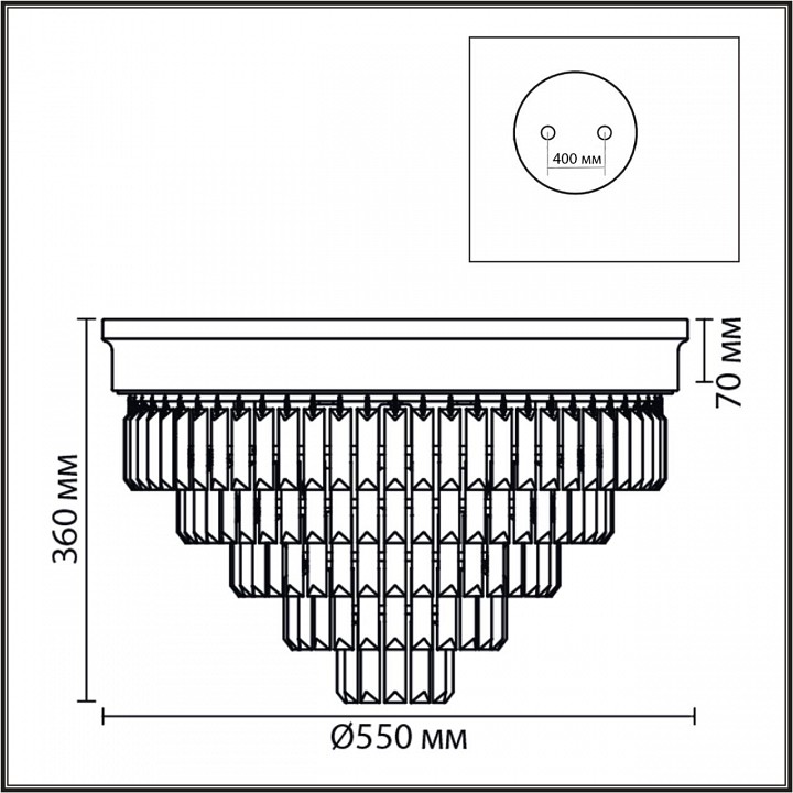 Потолочная люстра lumion zaha 8266/8c