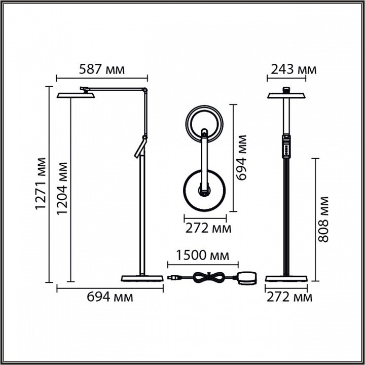 Торшер lumion genri 8333/15fl