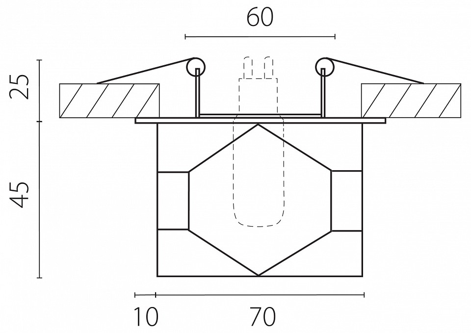 Встраиваемый светильник lightstar romb 004060