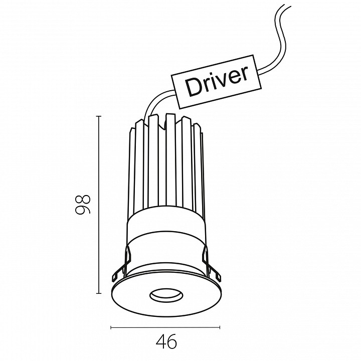 Встраиваемый светильник lightstar spira slim 074346