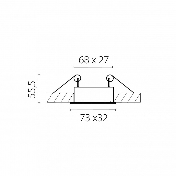 Встраиваемый светильник lightstar guarda 080146