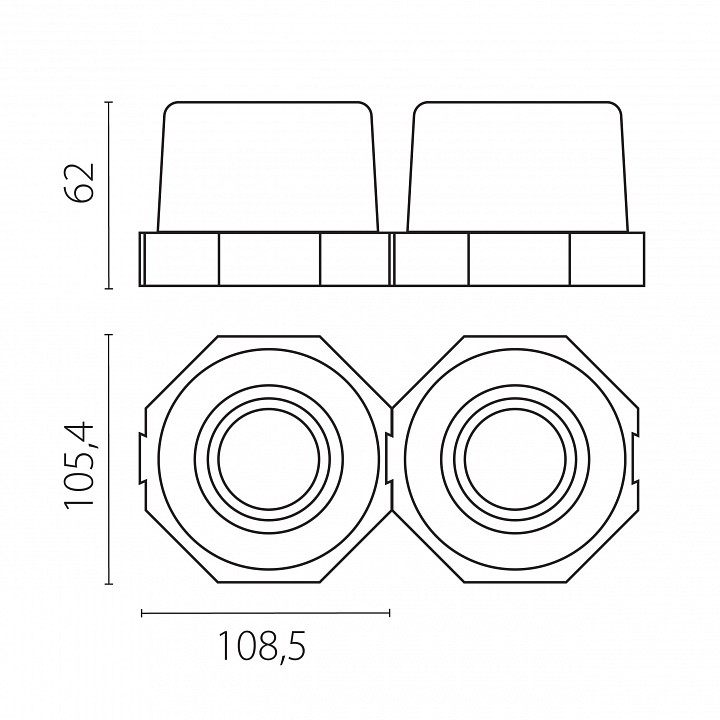 Рамка на 1 светильник lightstar anello 112000