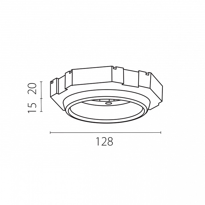 Рамка на 1 светильник lightstar tensio 212100