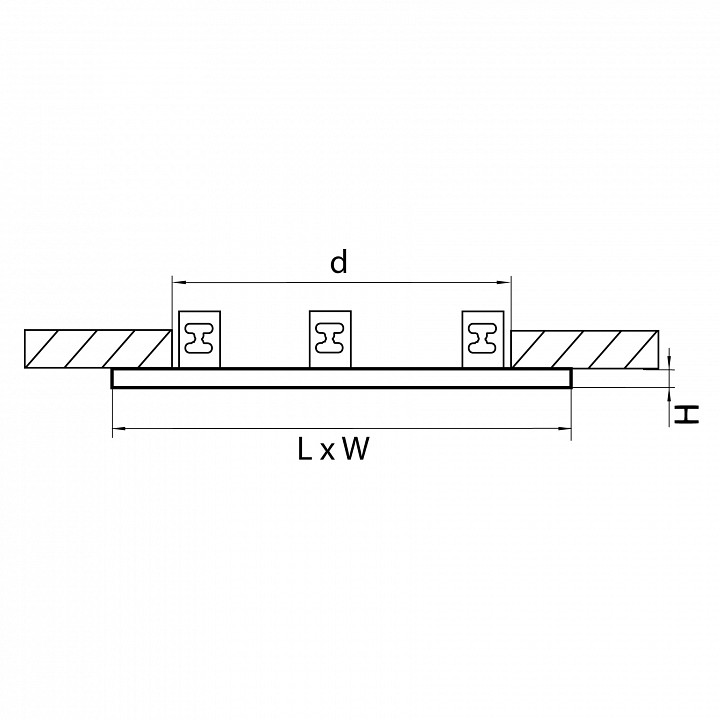 Рамка на 3 светильника lightstar intero 16 217539