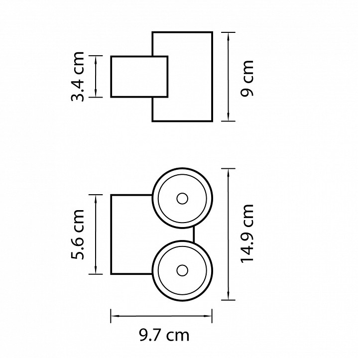 Накладной светильник lightstar paro 352692