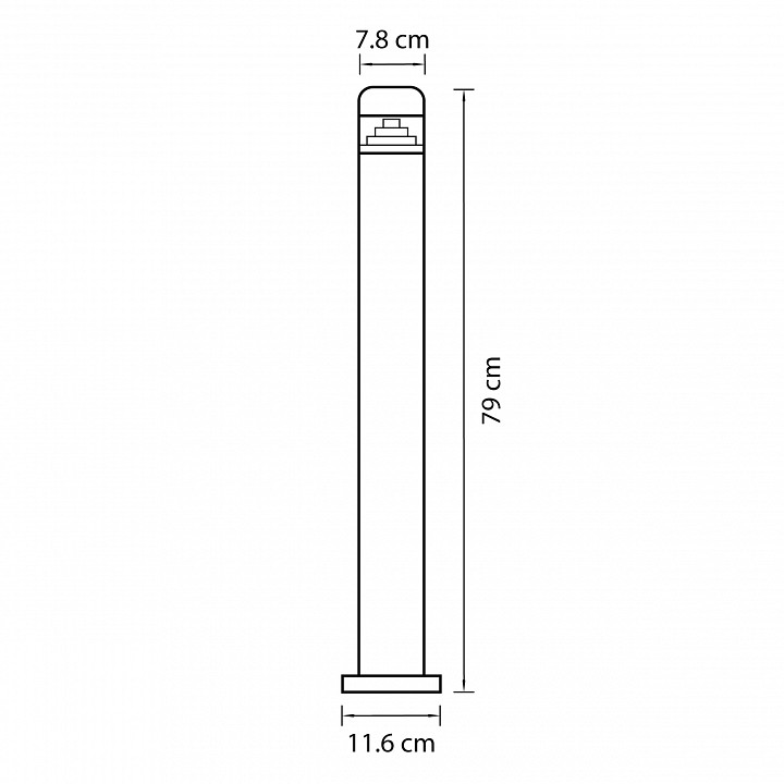 Наземный низкий светильник lightstar raggio 376707