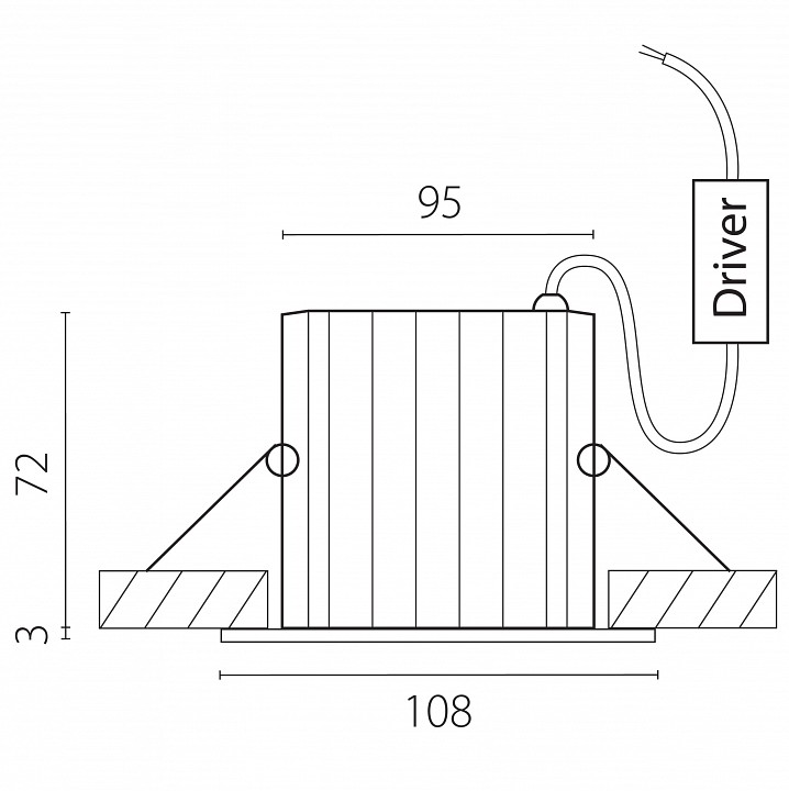 Встраиваемый светильник lightstar ciclone 385136