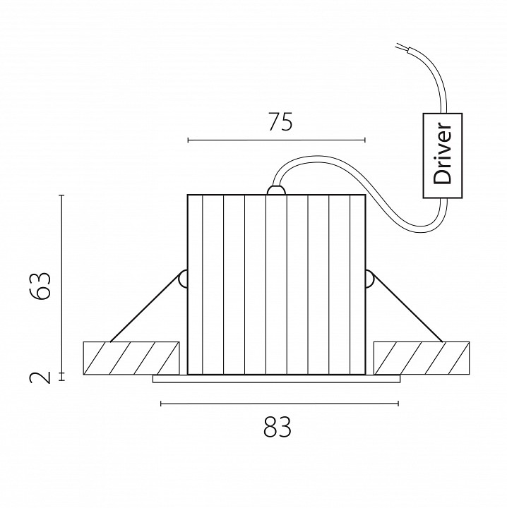 Встраиваемый светильник lightstar ciclone 385636