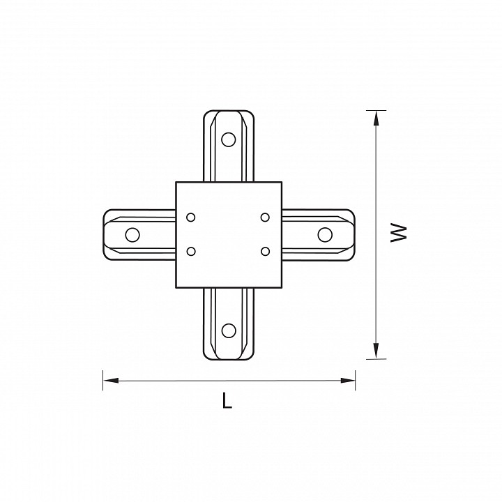 Соединитель x-образный для треков lightstar barra 501147
