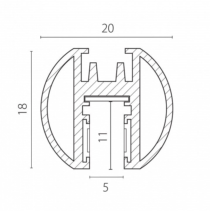 Трек накладной lightstar linea 506437