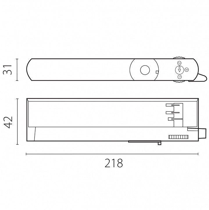 Переходник для трека lightstar quattro 594057