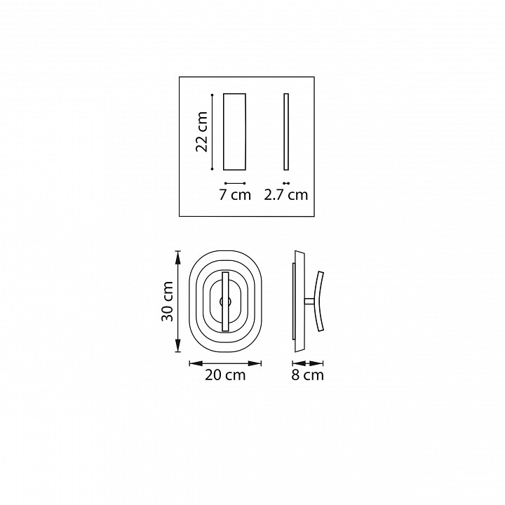 Накладной светильник lightstar erica 609646