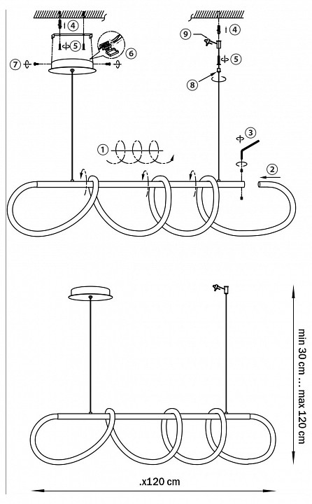Подвесной светильник lightstar corinto 637093