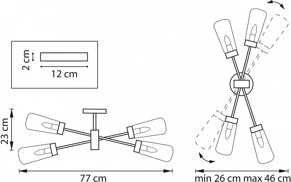 Светильник на штанге lightstar crotone 690643