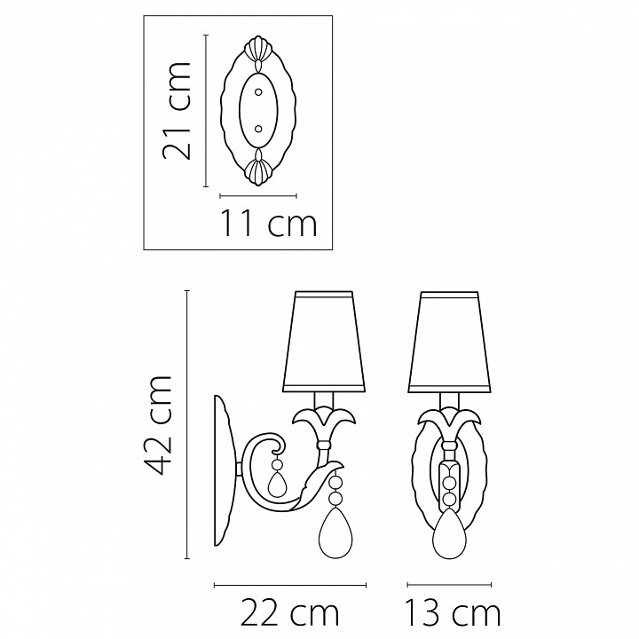 Бра lightstar cappa 691614