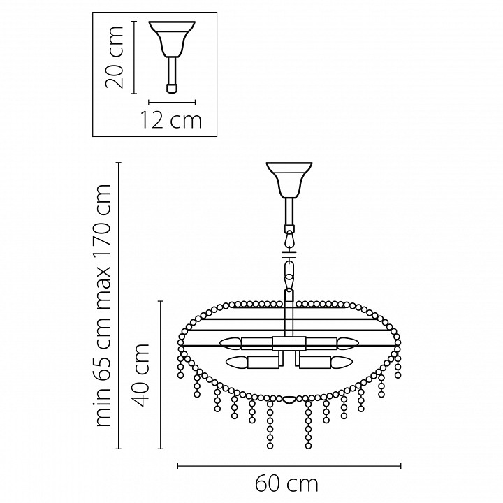 Подвесная люстра lightstar classic 700150