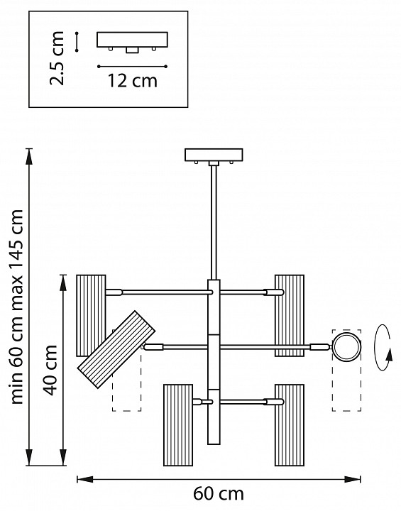 Люстра на штанге lightstar roma 718263