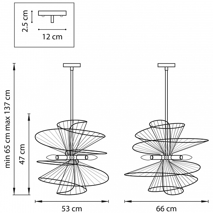 Люстра на штанге lightstar zeta 728163