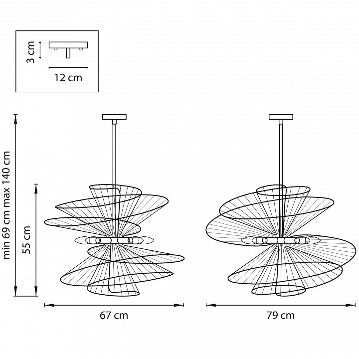 Люстра на штанге lightstar zeta 728183