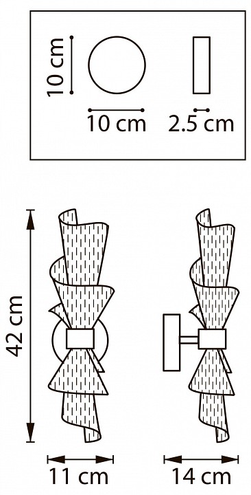 Бра lightstar acrile 737672