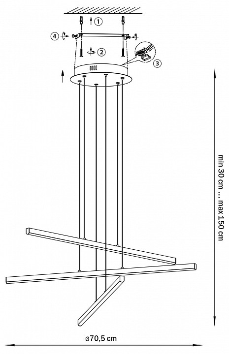 Подвесная люстра lightstar palla 739132