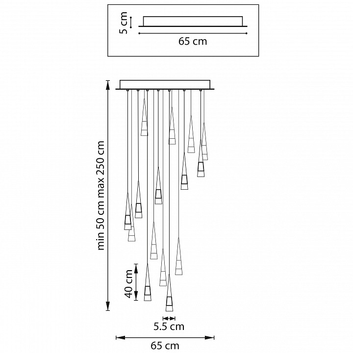 Подвесная люстра lightstar cone 757161