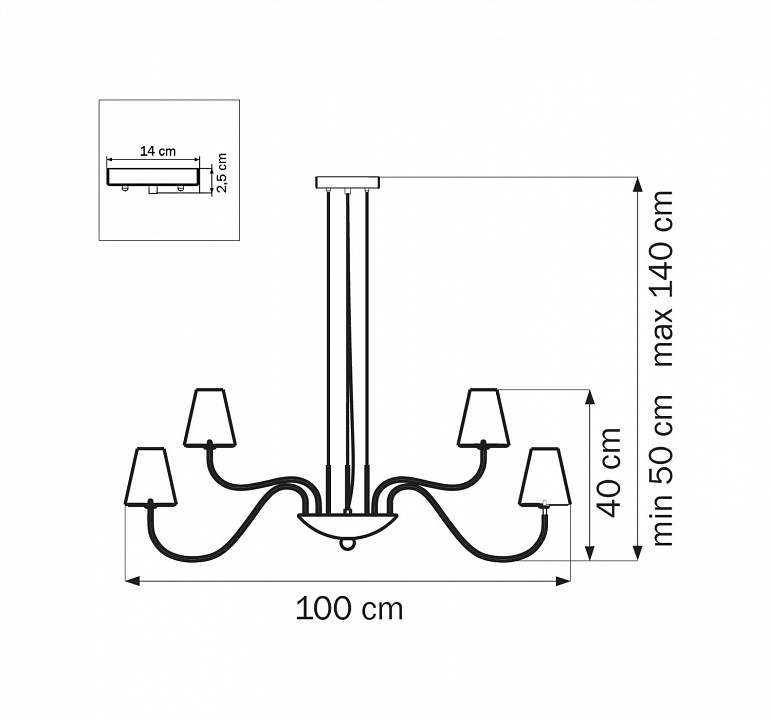 Подвесная люстра lightstar diafano 758164