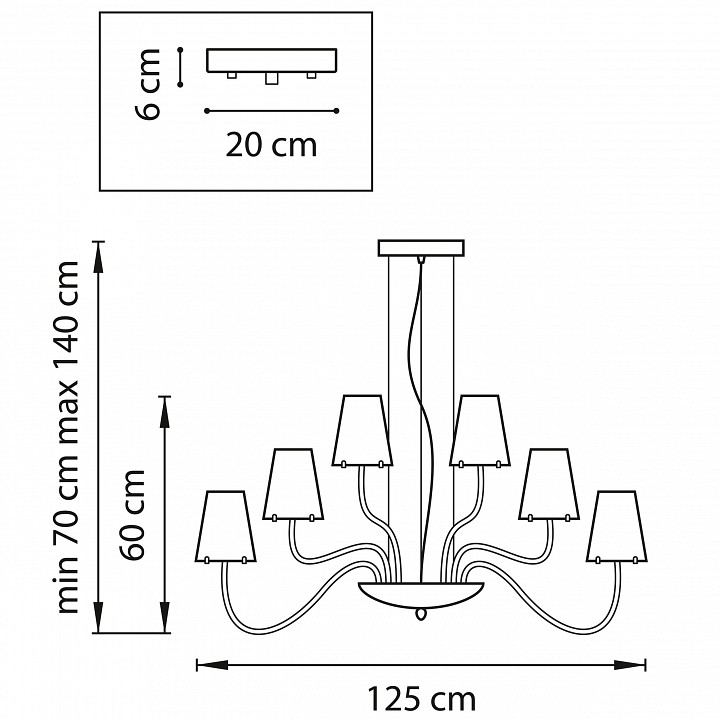 Подвесная люстра lightstar diafano 758212