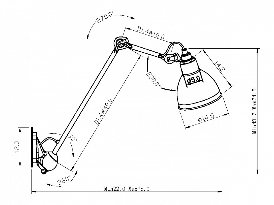 Бра lightstar loft 765616