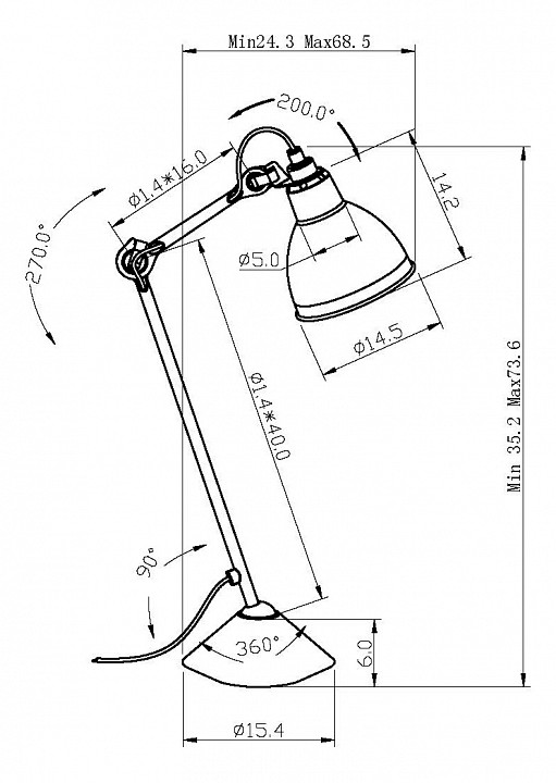Настольная лампа офисная lightstar loft 765917