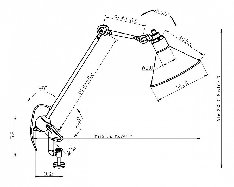 Настольная лампа офисная lightstar loft 765927