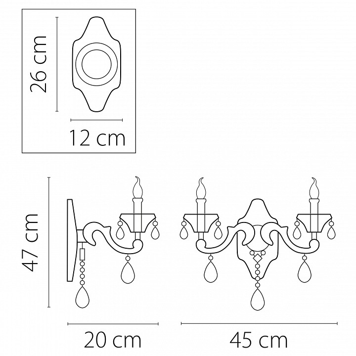 Бра lightstar ampollo 786622
