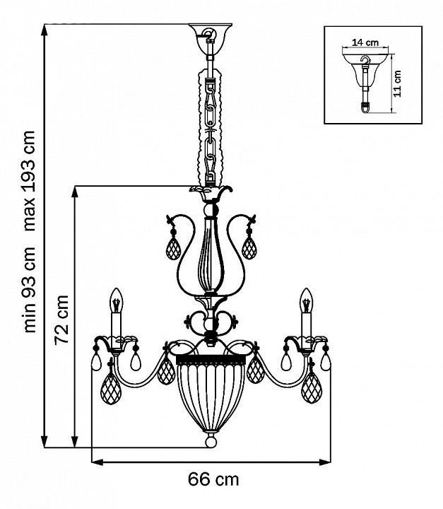Подвесная люстра lightstar schon 790111