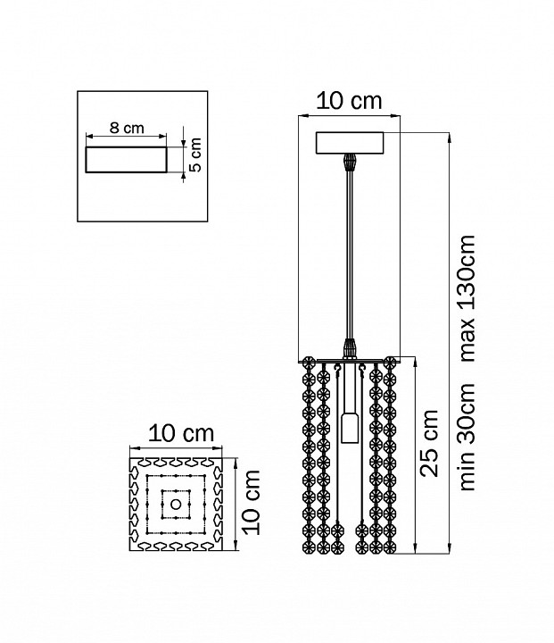 Подвесной светильник lightstar cristallo 795424