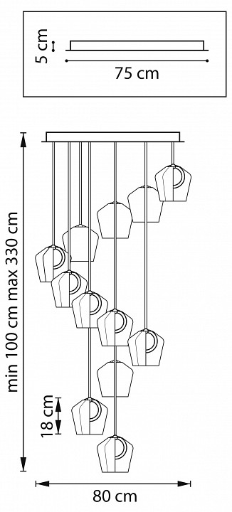 Подвесной светильник lightstar caramello 796229